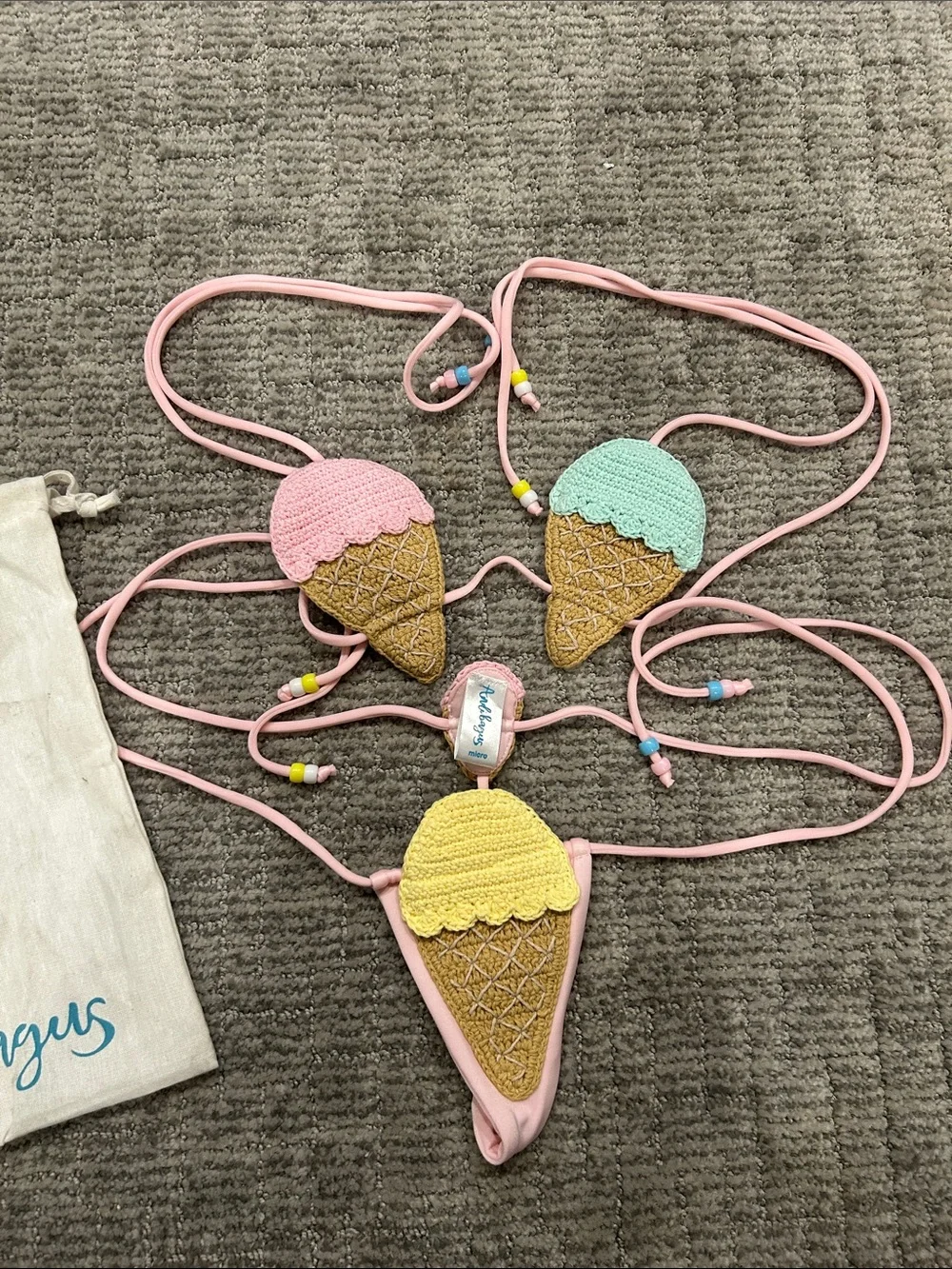 Andi Bagus Sundae Micro Crocheted Bikini